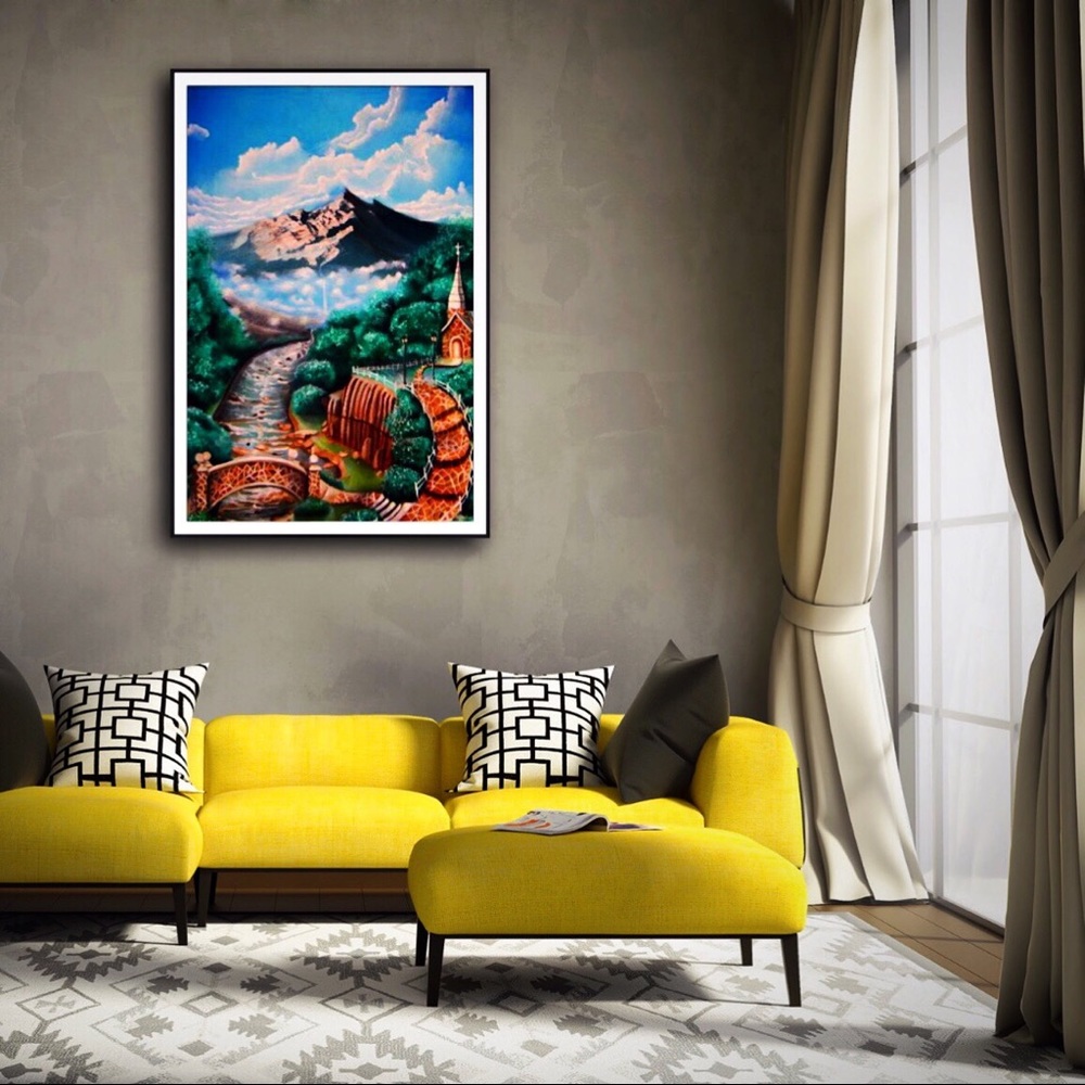 An unframed art print 16 X 20